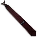 18" Poplin Maroon Polyester Clip-On Tie